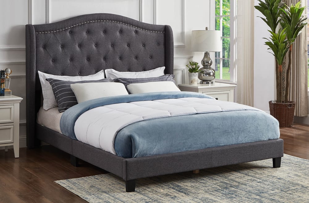 Charcoal Platform Bed 2173C
