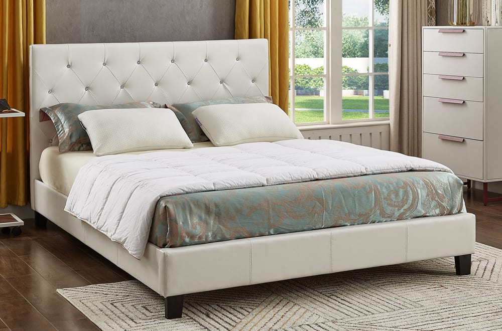White Platform Bed T2366W