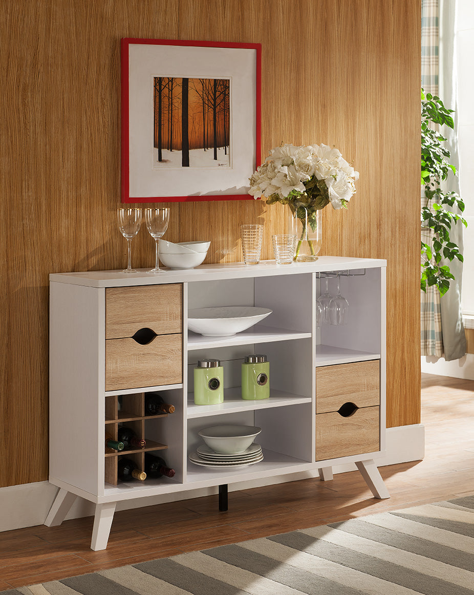 White/Oak Buffet/Server 18014