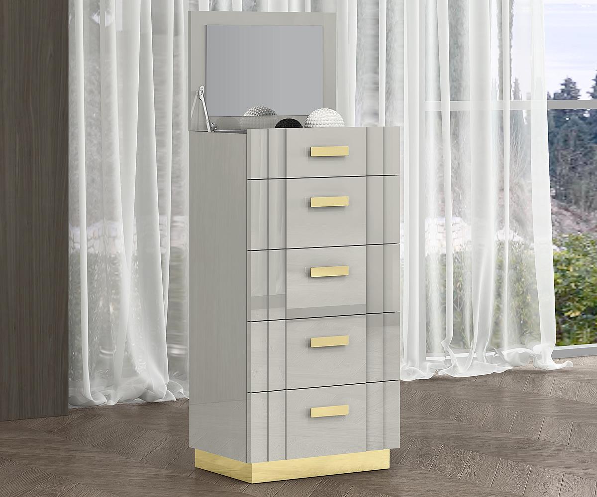 Charmer Grey Lacquer Chest SB812