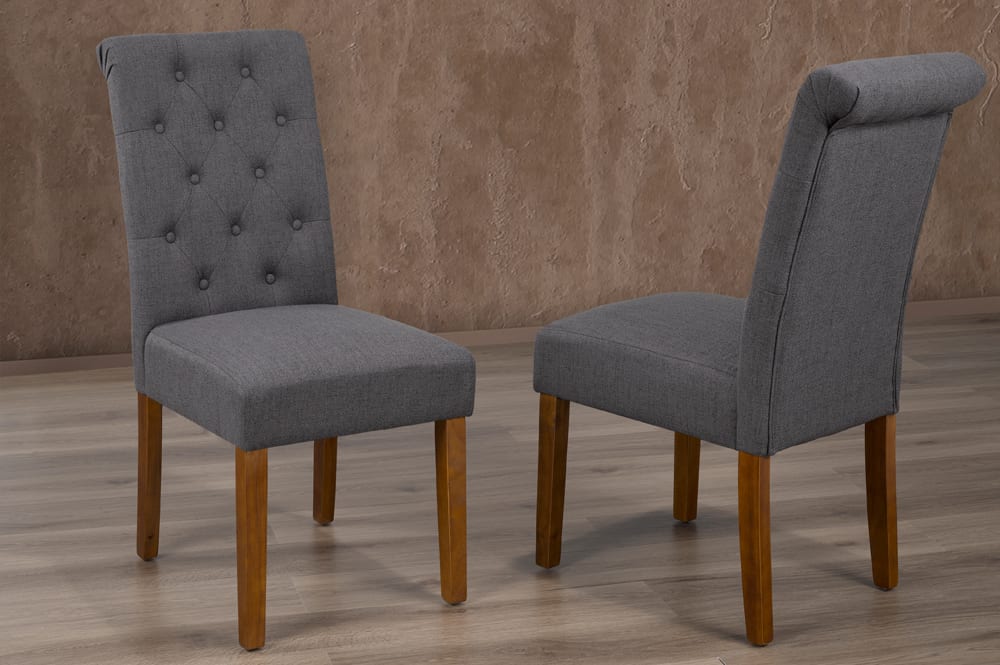 2 PC Parson Dining Chair Charcoal 258