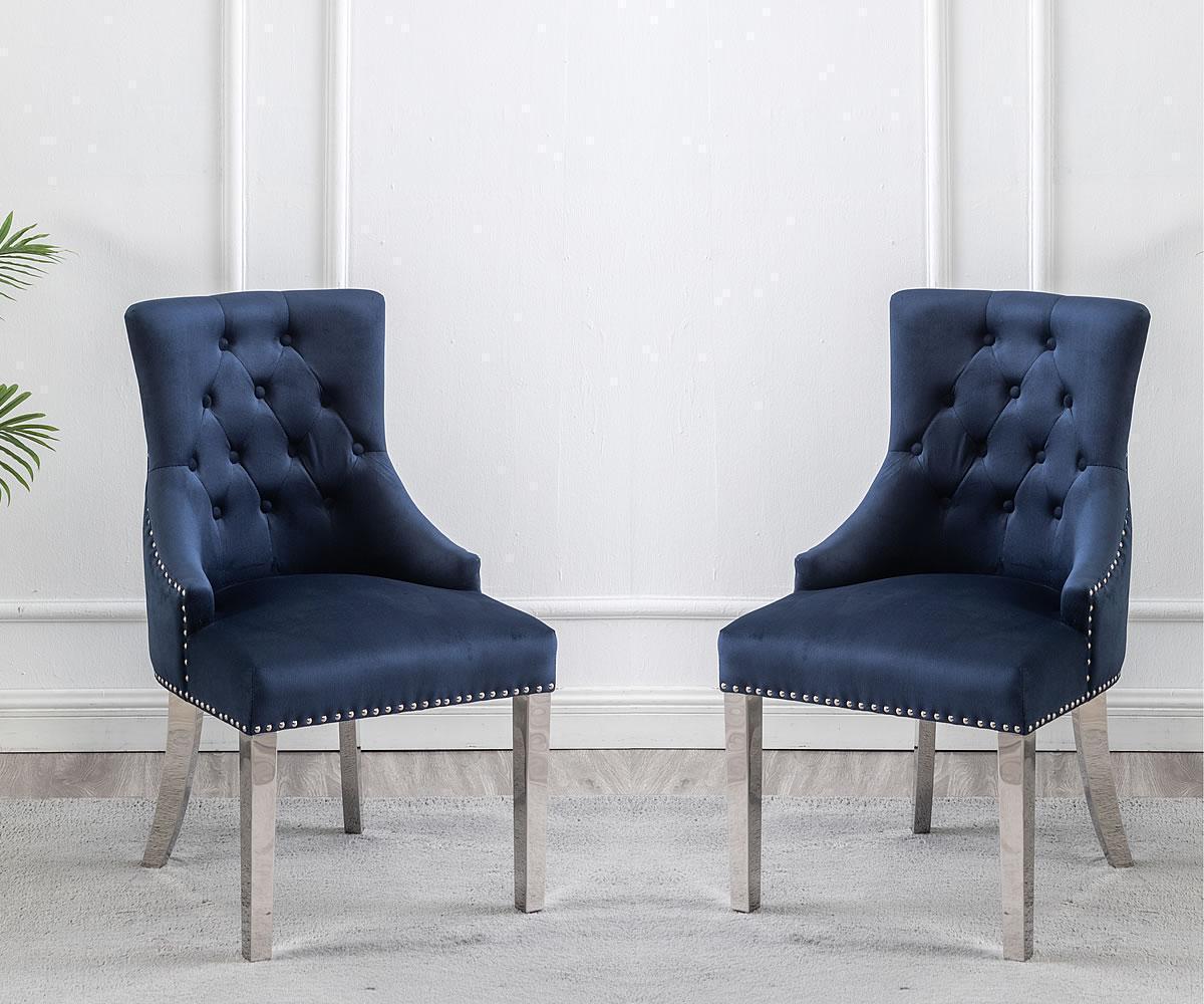 Fancy Chairs Blue Set Of 2 YD-301-BL