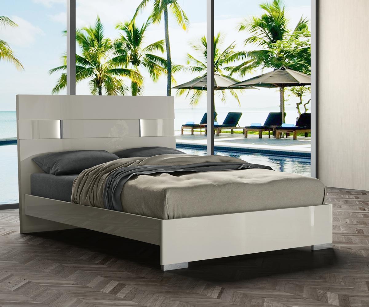 Latina Lacquer Bedroom 6PC Set Grey SB185