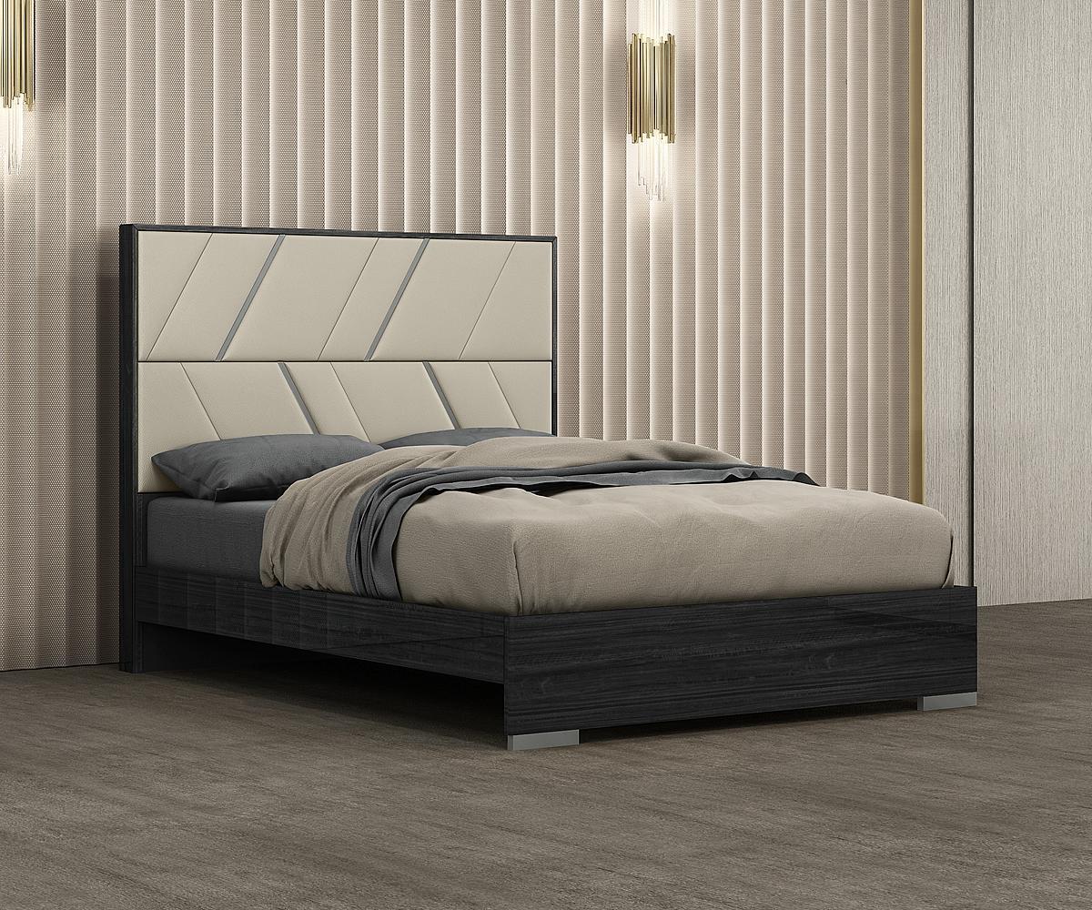 Travis Grey Angley Unique Bed with PU Headboard B157