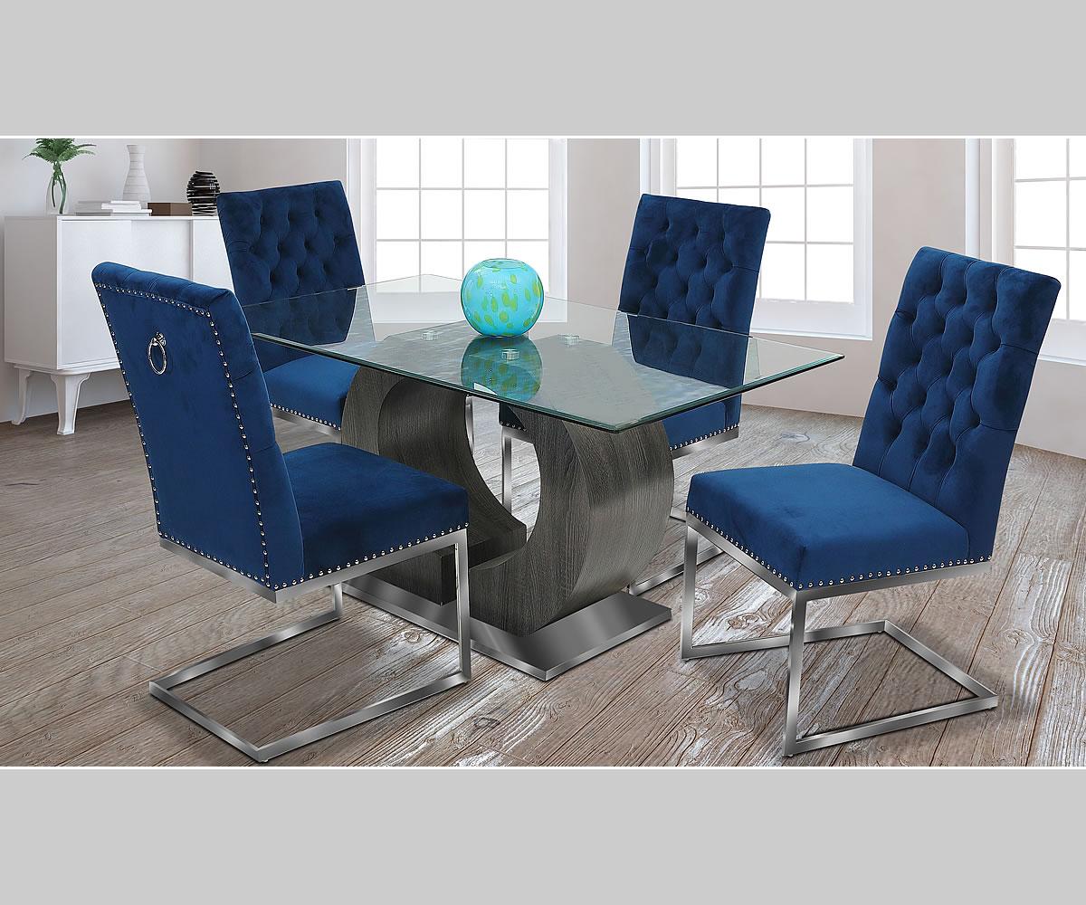 Kristifer Dining Set Blue MEG324