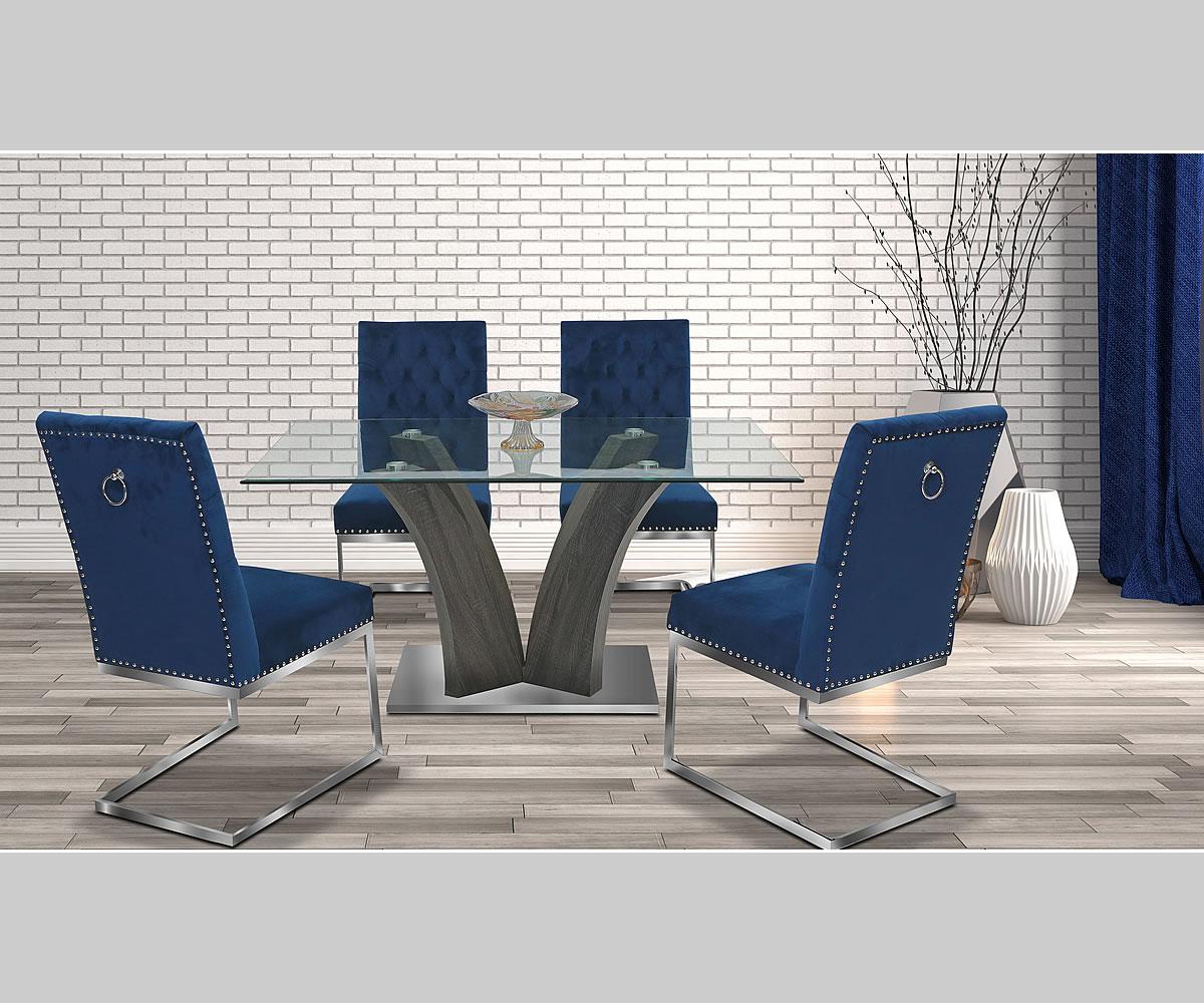 Thames 5Pc Dining Set Blue MEG321