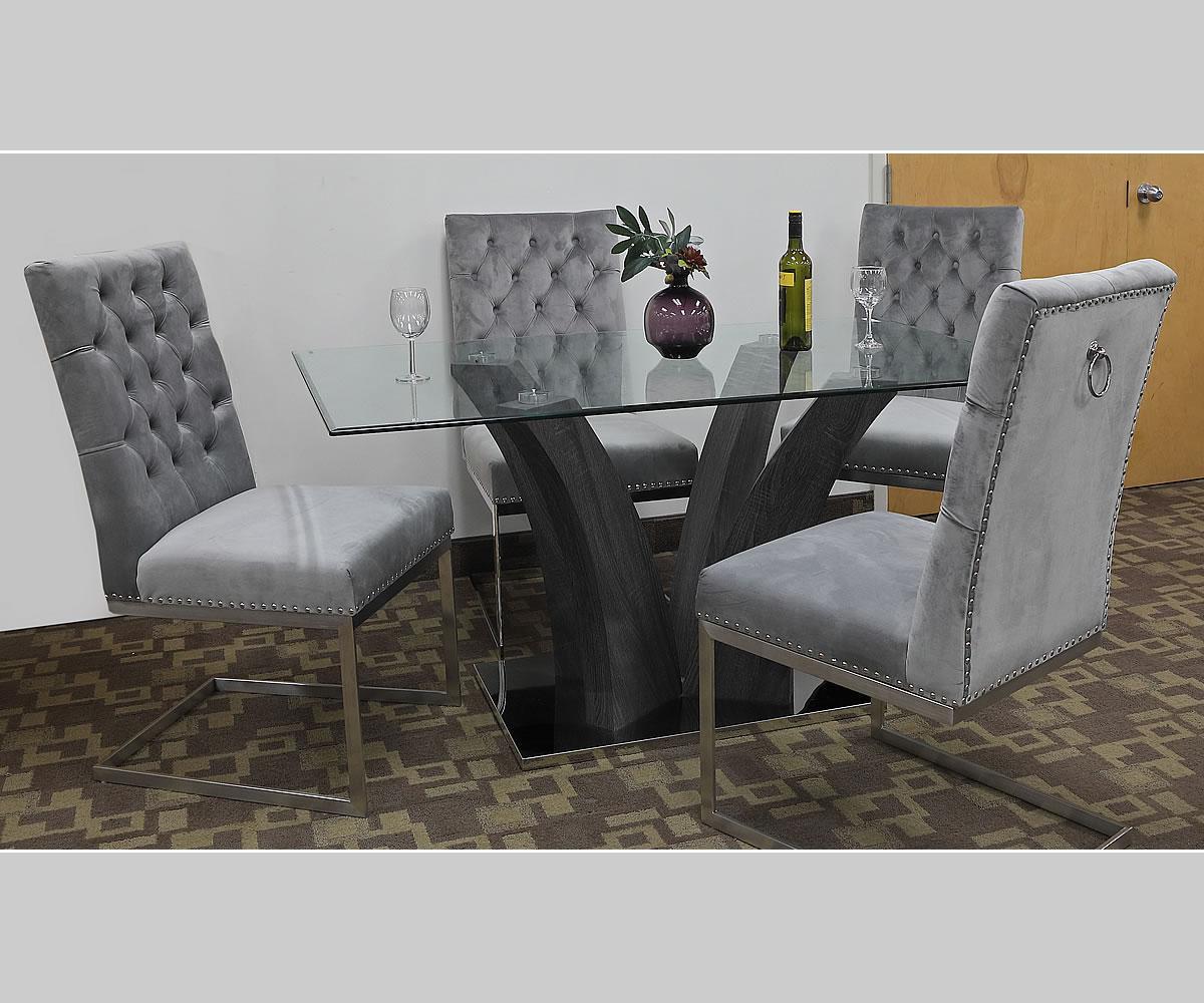 Thames 5Pc Dining Set Grey MEG321
