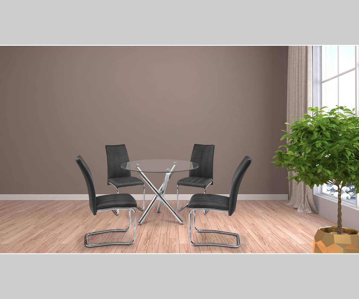 Noah Dining Set Black NAPA811