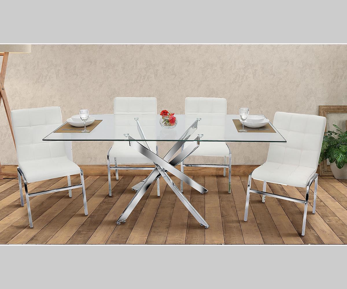 Dustin Dining Set White 871