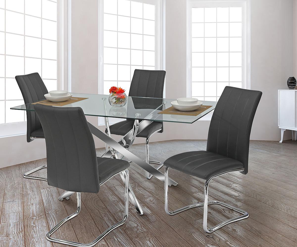 Trista 5PC Dining Set Black NAPA861