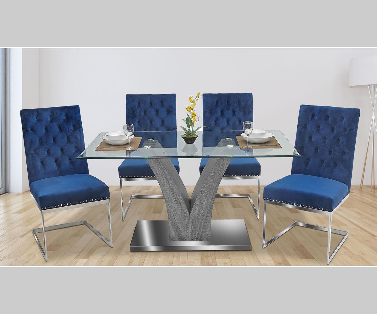 Shelly Dining Set Blue MEG7500