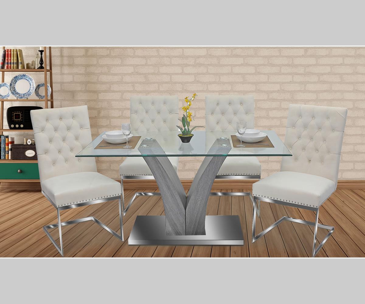 Shelly 5 pc Dining Set Beige MEG7500