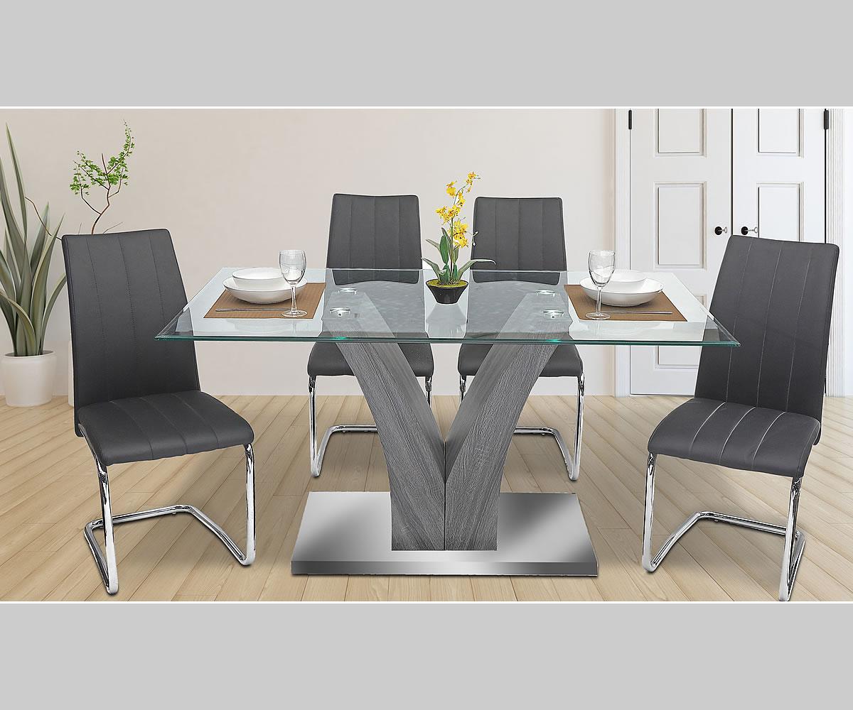 Olsen 7pc Dining Set Black NAPA7500