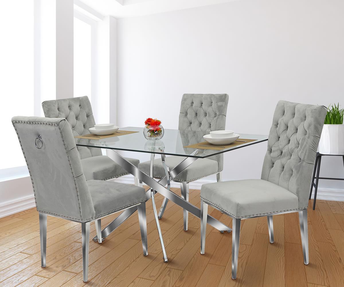 Bella Dining Set Grey REG861