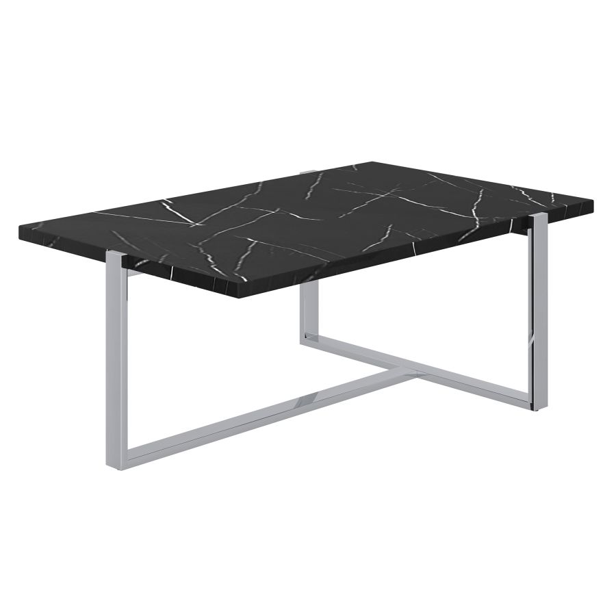 Veno Coffee Table in Black and Silver 301-624BK_CH