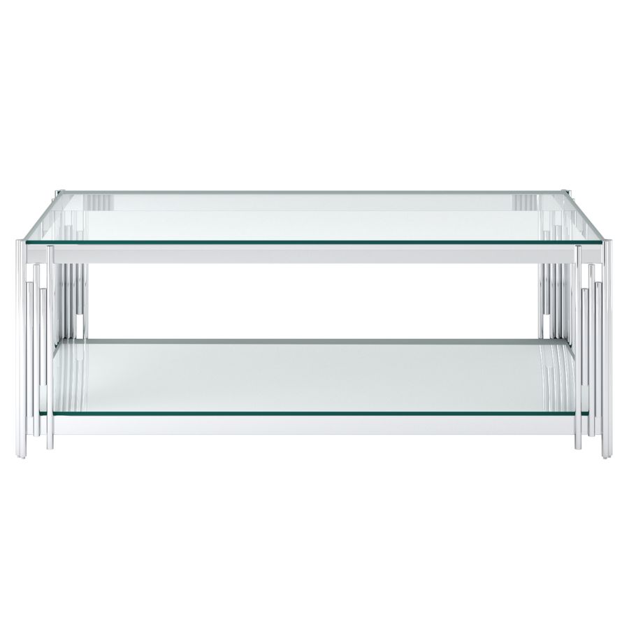 Estrel Rectangular Coffee Table in Silver 301-630CH