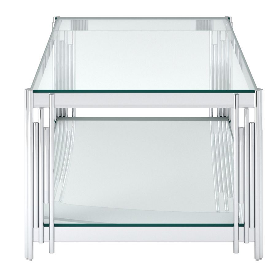 Estrel Rectangular Coffee Table in Silver 301-630CH