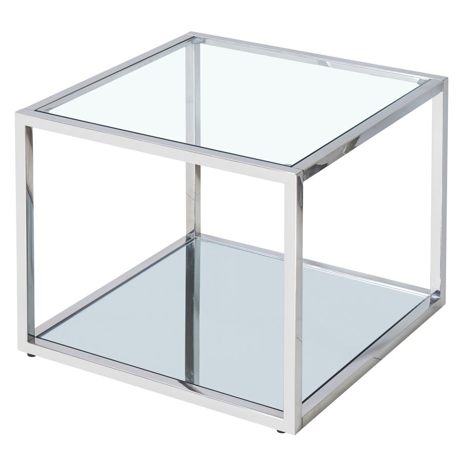 Casini Large Square Coffee Table in Silver 301-632CH_L