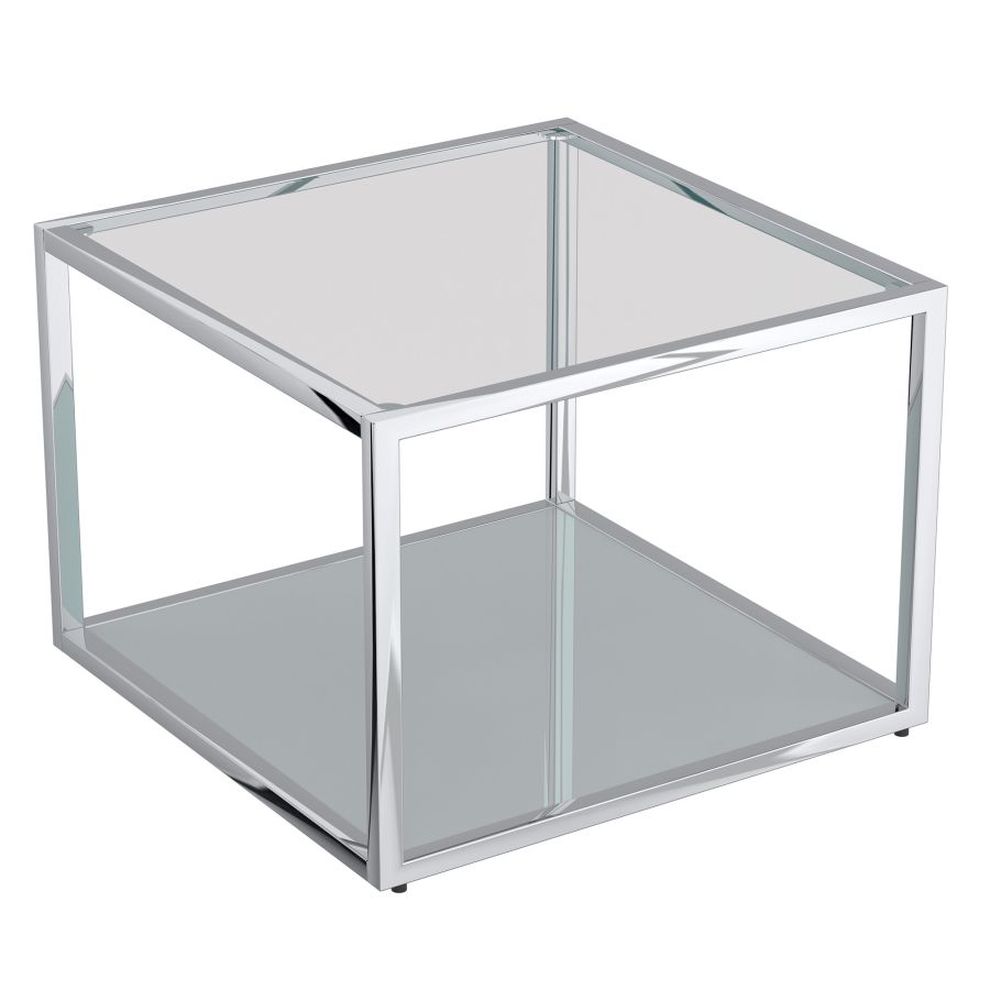 Casini Small Square Coffee Table in Silver 301-632CH_S