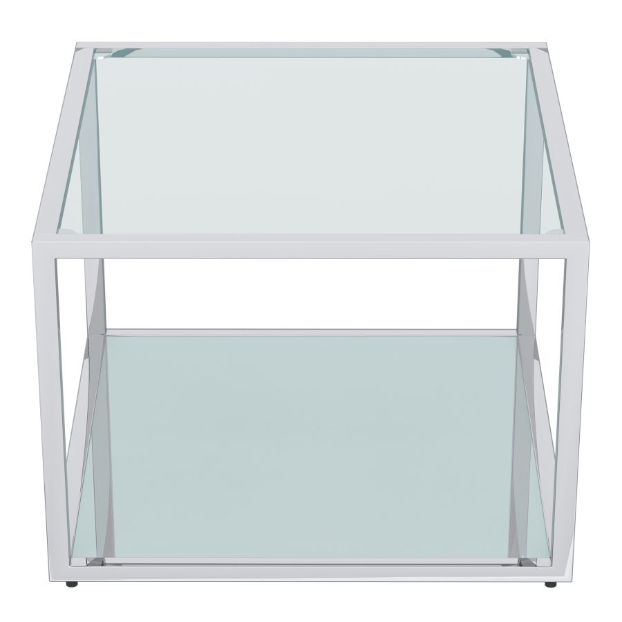 Casini Small Square Coffee Table in Silver 301-632CH_S