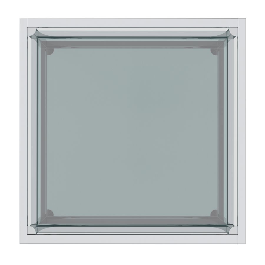 Casini Small Square Coffee Table in Silver 301-632CH_S