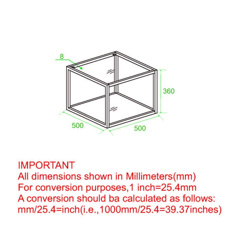 Casini Small Square Coffee Table in Silver 301-632CH_S