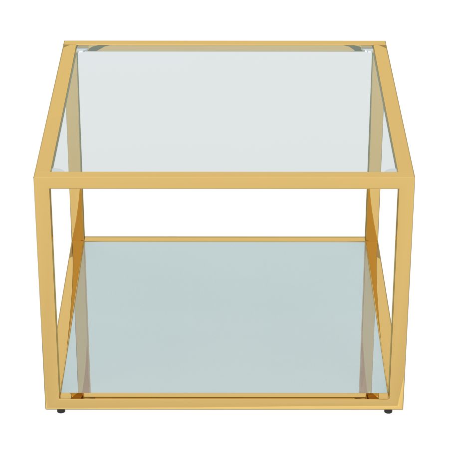 Casini Small Square Coffee Table in Gold 301-632GL_S
