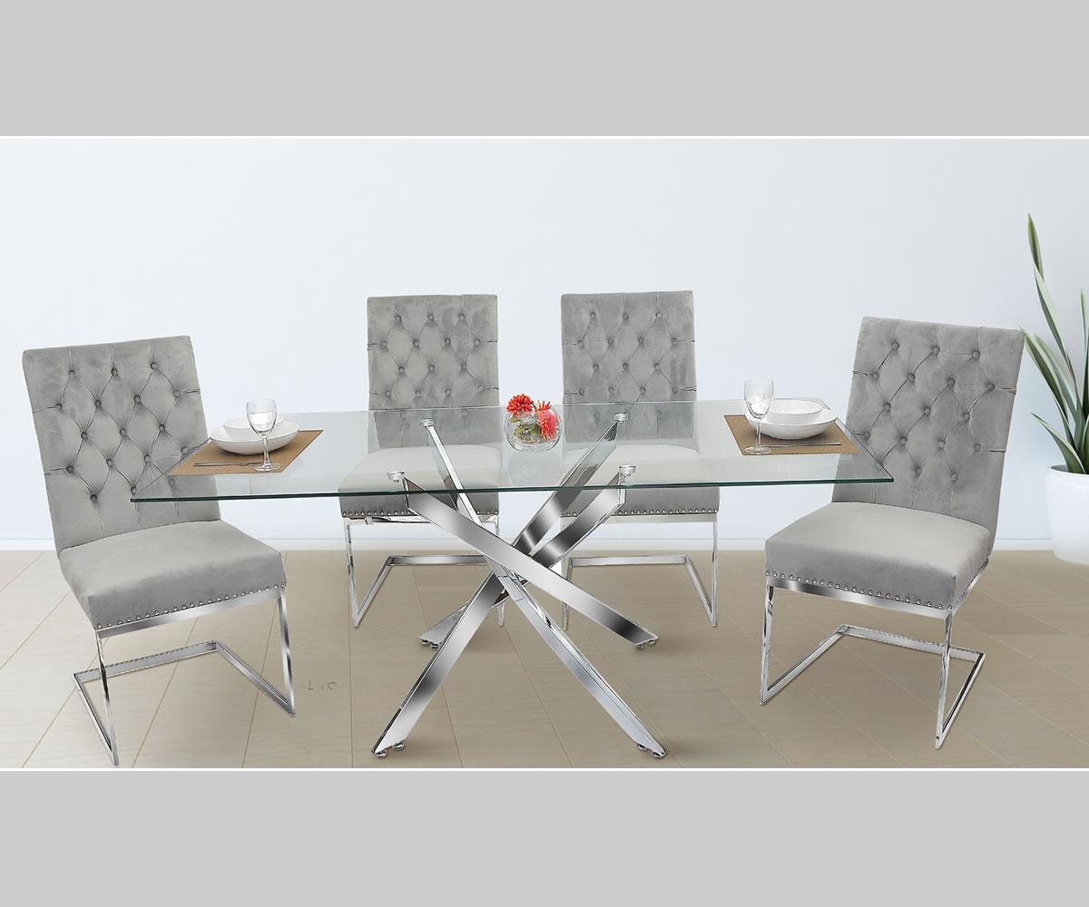 Harly Dining Set Grey MEG871