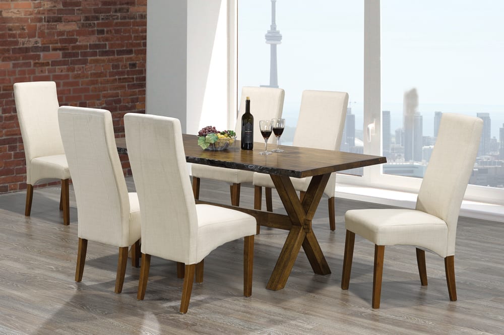 7 Piece Walnut Dining Set T 3036 / T 240