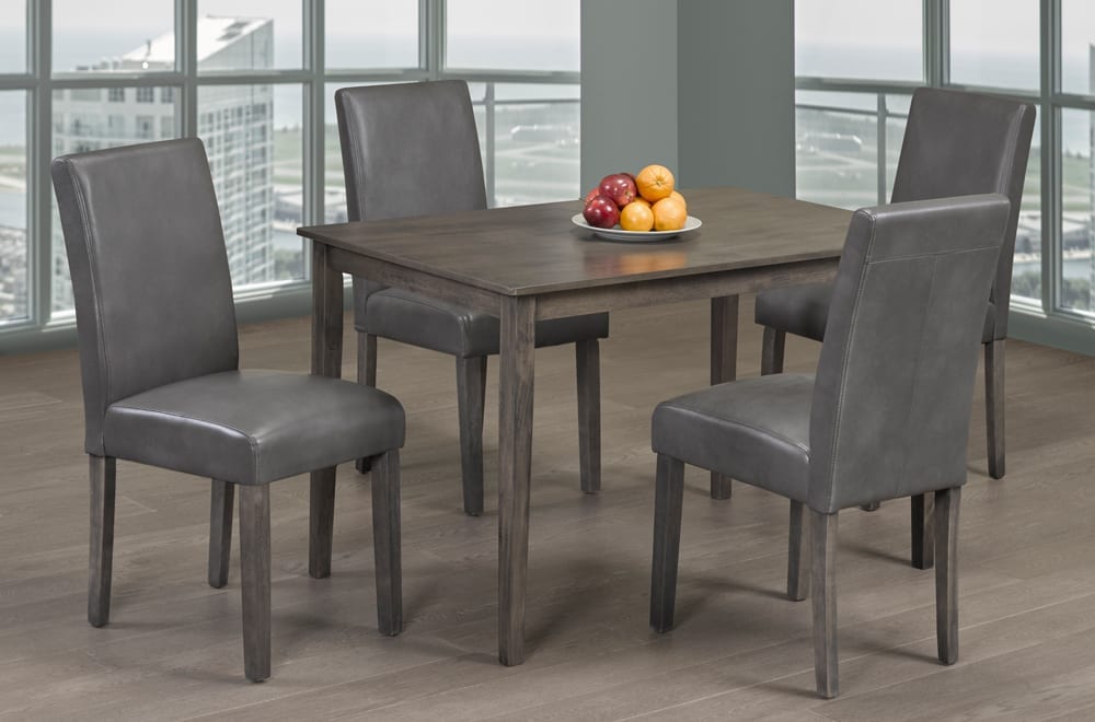 Wooden Dining Table With 4 Chairs Grey T 3116/248G