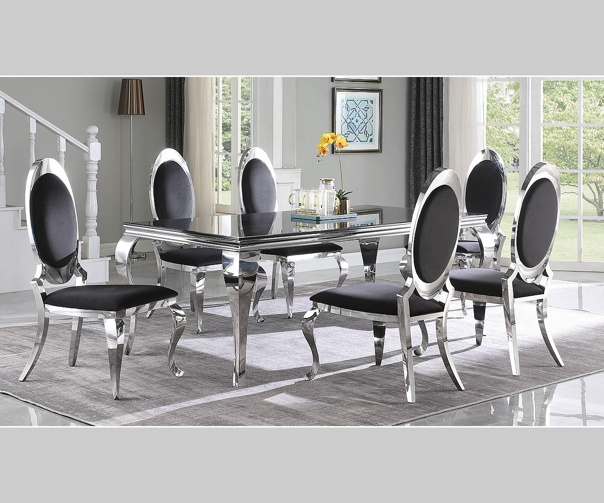 Bianca Dining Set Black T-8401