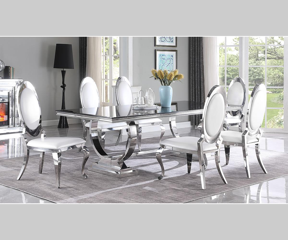 Elara Dining Set White T-8130