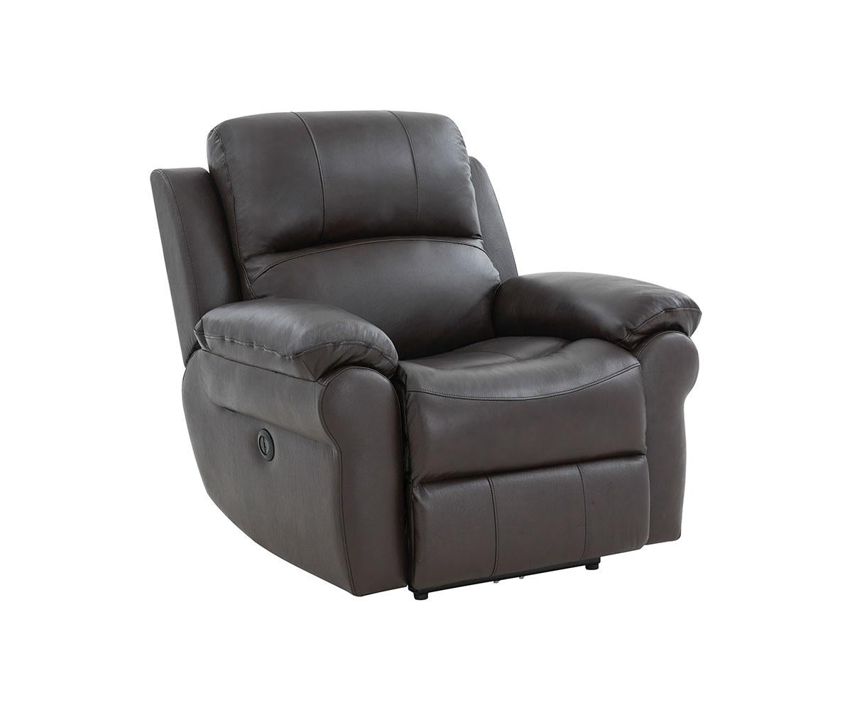 Danica Genuine Leather Power Recliner Sofa Collection Brown 7164