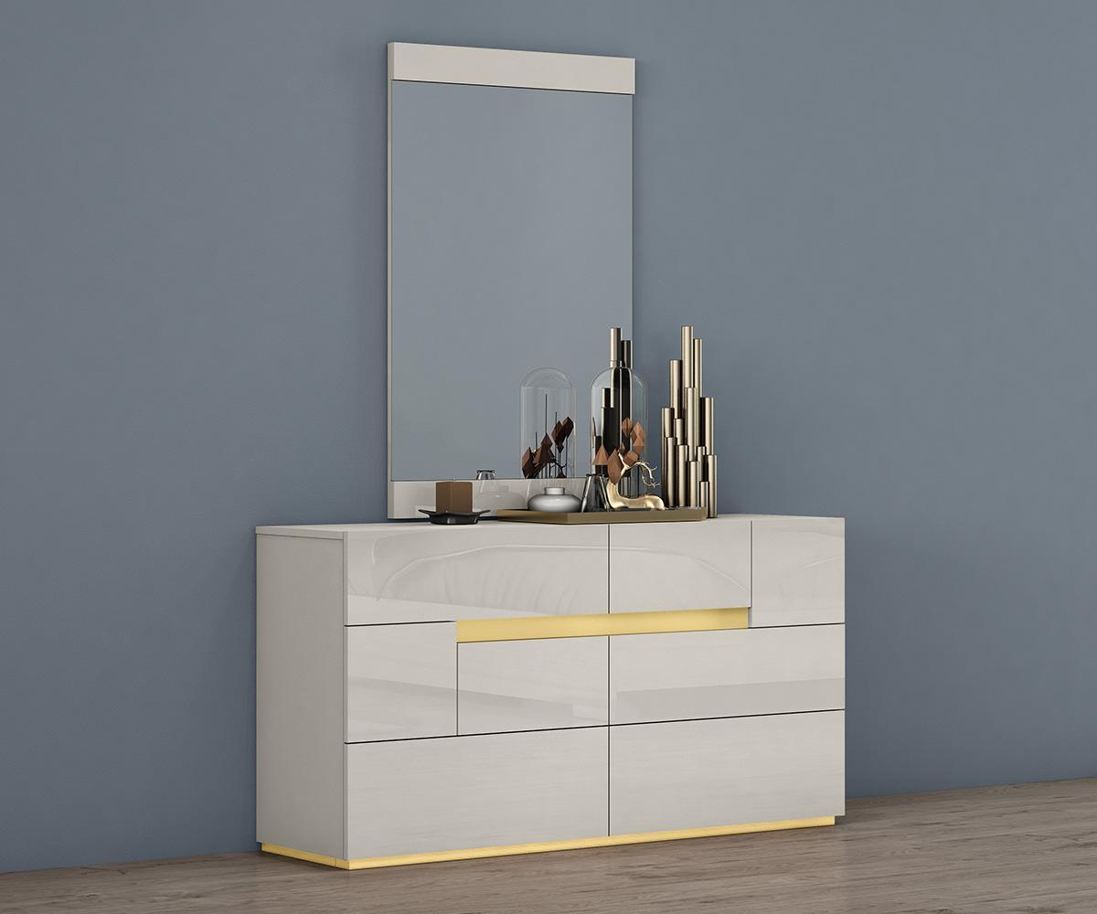 Triton Grey Dresser & Mirror with Full Extension Slider SB172