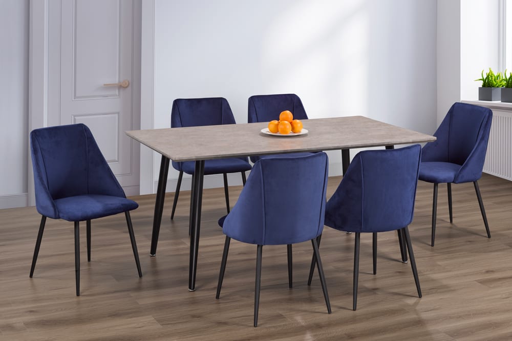 7 PC Dining Set Blue T 3315 / T 212