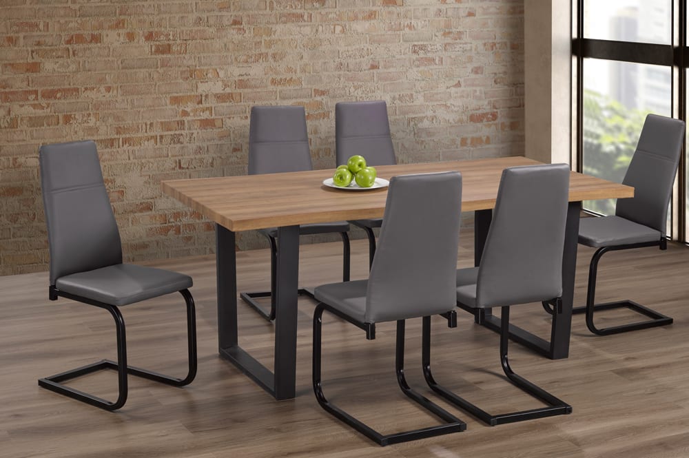 Wooden Dining Set Grey 3350 / 210