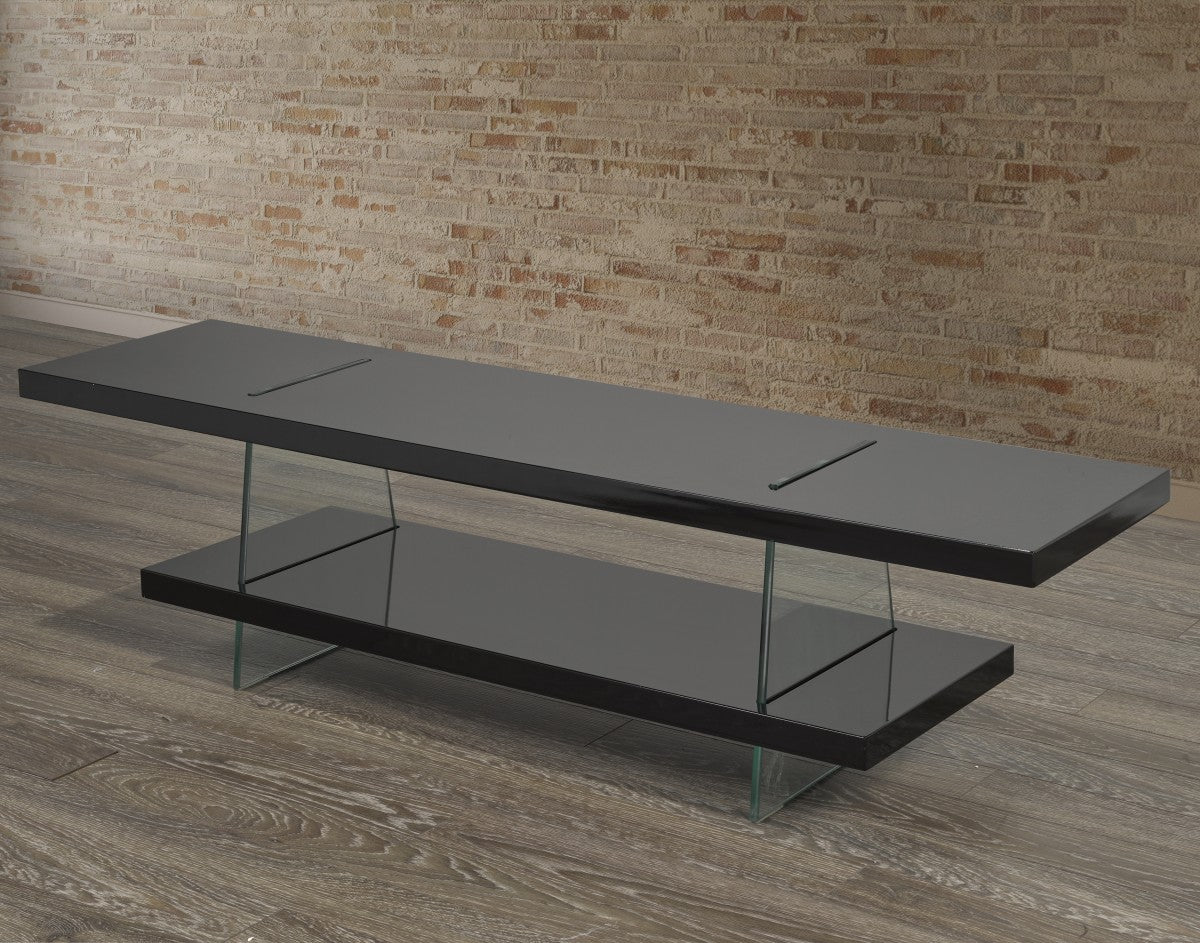 59" Black Contemporary Design TV Stand 3020-59