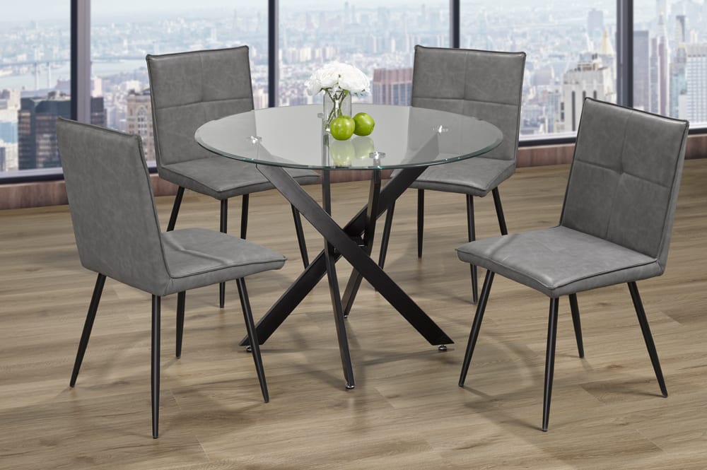 Round Glass Dining Table With 4 Chairs 3461/282