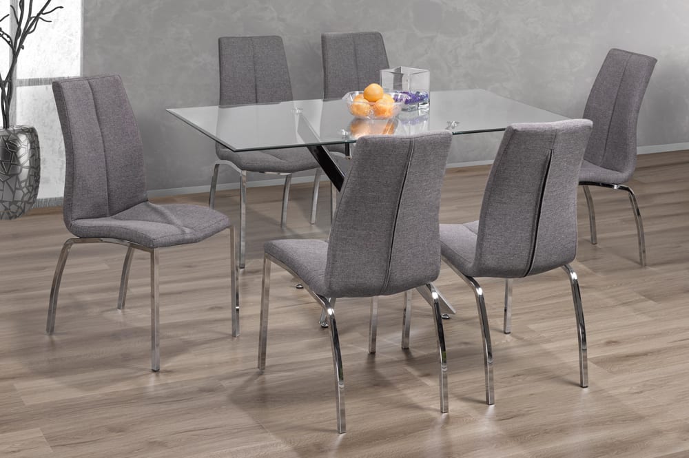 Grey Linen Chairs Set Of 4 T 3460