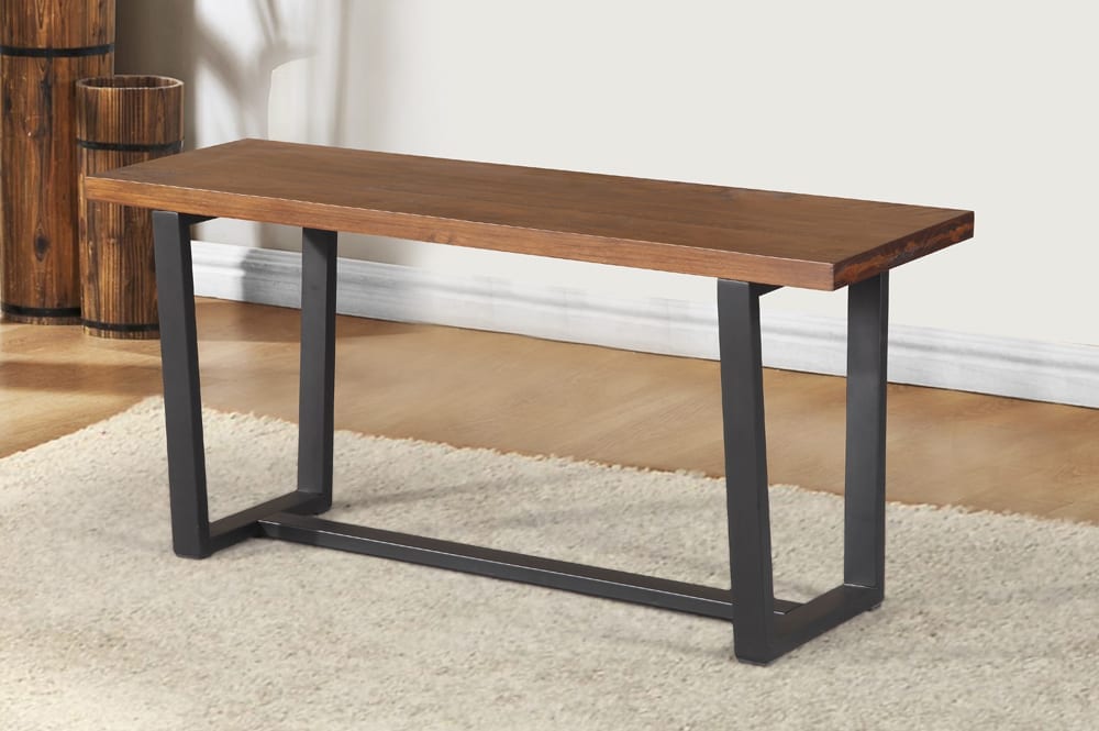 Wooden Dining Table With Metal Legs T3350