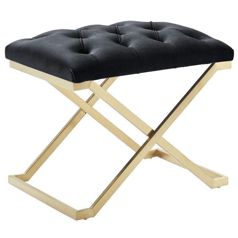 Rada Bench in Black/Gold 401-404BK