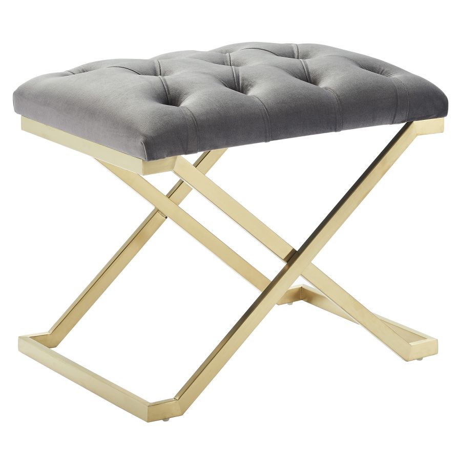 Rada Bench in Grey/Gold 401-404GY