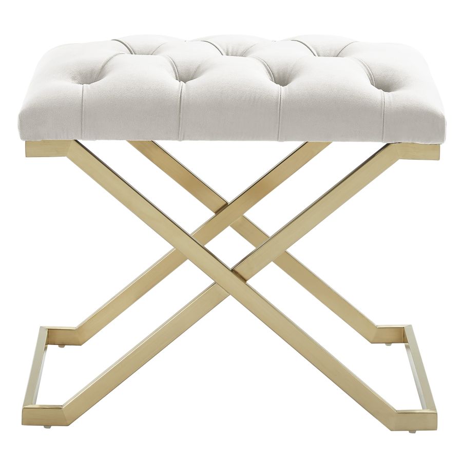 Rada Bench in Ivory/Gold 401-404IV