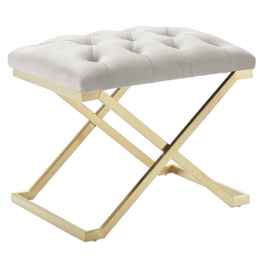 Rada Bench in Ivory/Gold 401-404IV