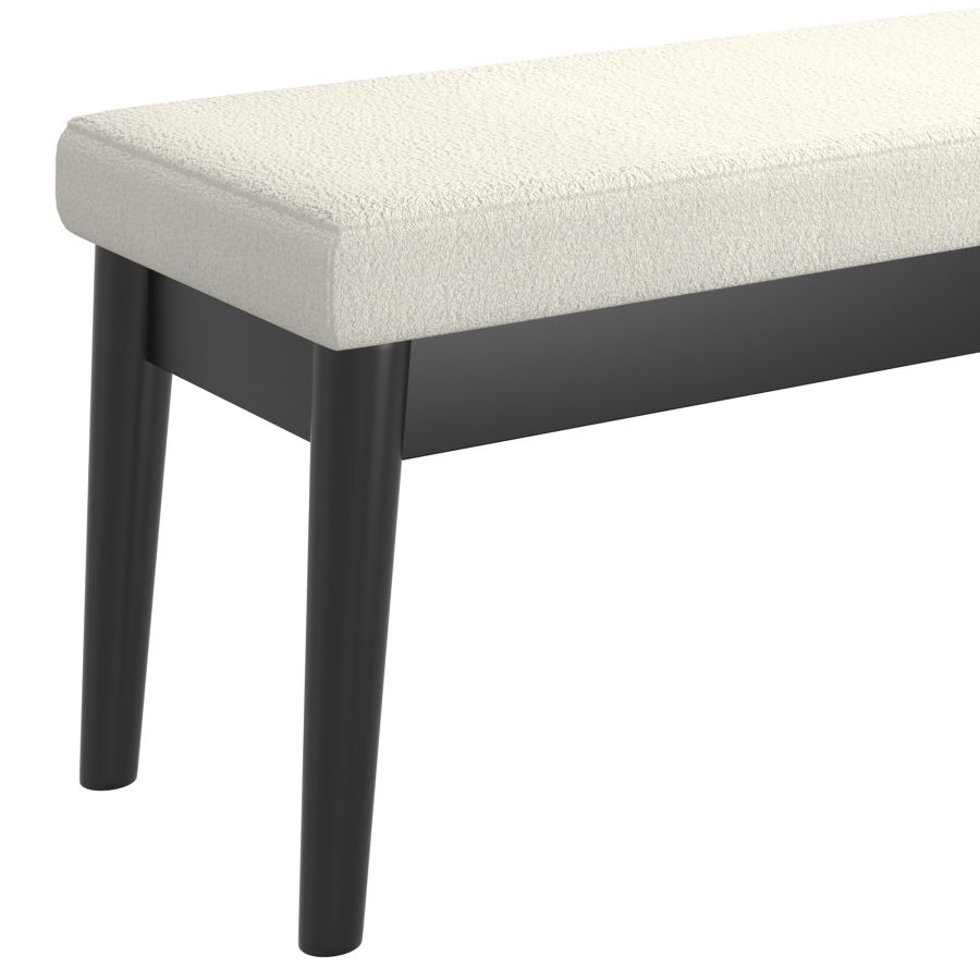Pebble Bench in Cream and Black 401-595CM