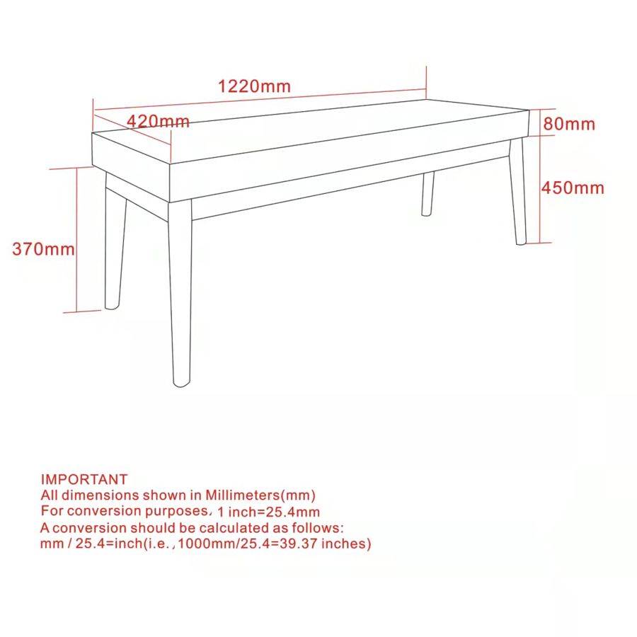 Pebble Bench in Cream and Black 401-595CM