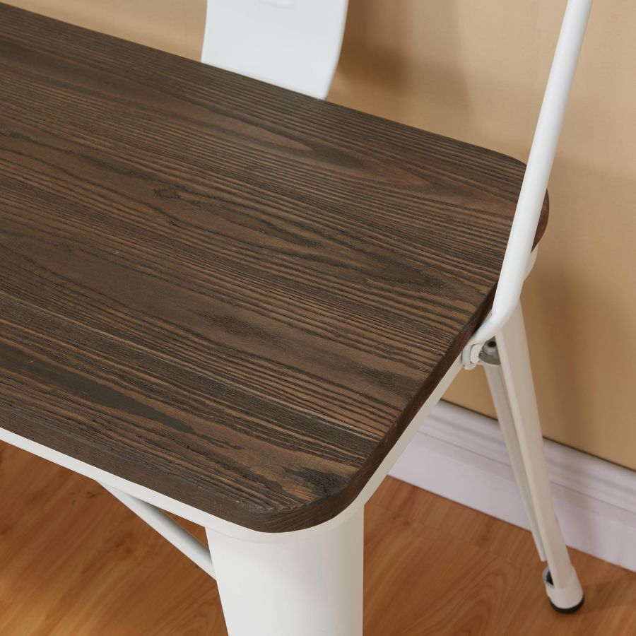 Modus Bench with Back in White