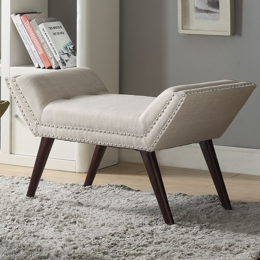 Lana Bench in Beige and Black 401-950BG