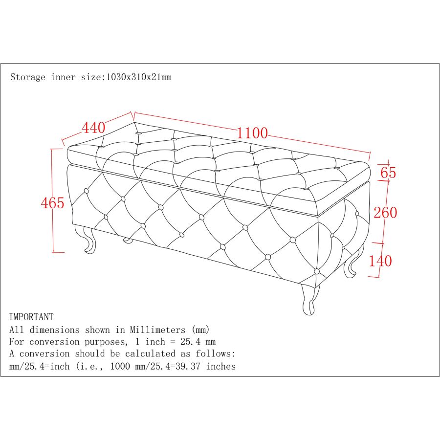 Monique Rectangular Storage Ottoman in Blush Pink and Chrome 402-130BSH