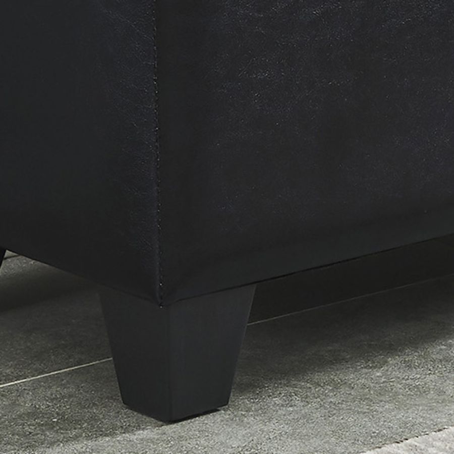 Winston Rectangular Storage Ottoman in Black 402-257BK